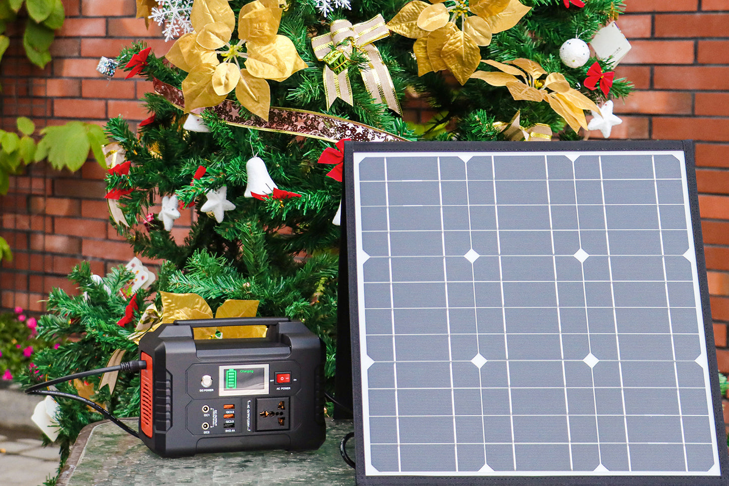 200W Portable FlashFish Power Generator with 50W/18V DC Output Portable Solar Panel,