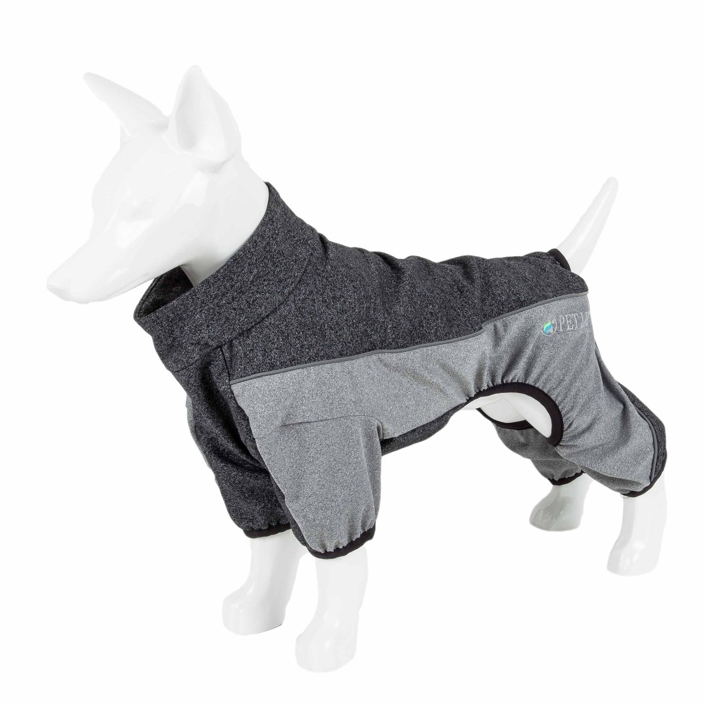 Pet Life Active 'Chase Pacer' Heathered Performance 4-Way Stretch Two-Toned Full Body Warm Up