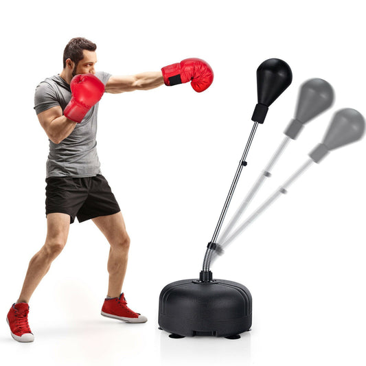 Freestanding Punching Bag with Stand and Boxing Gloves