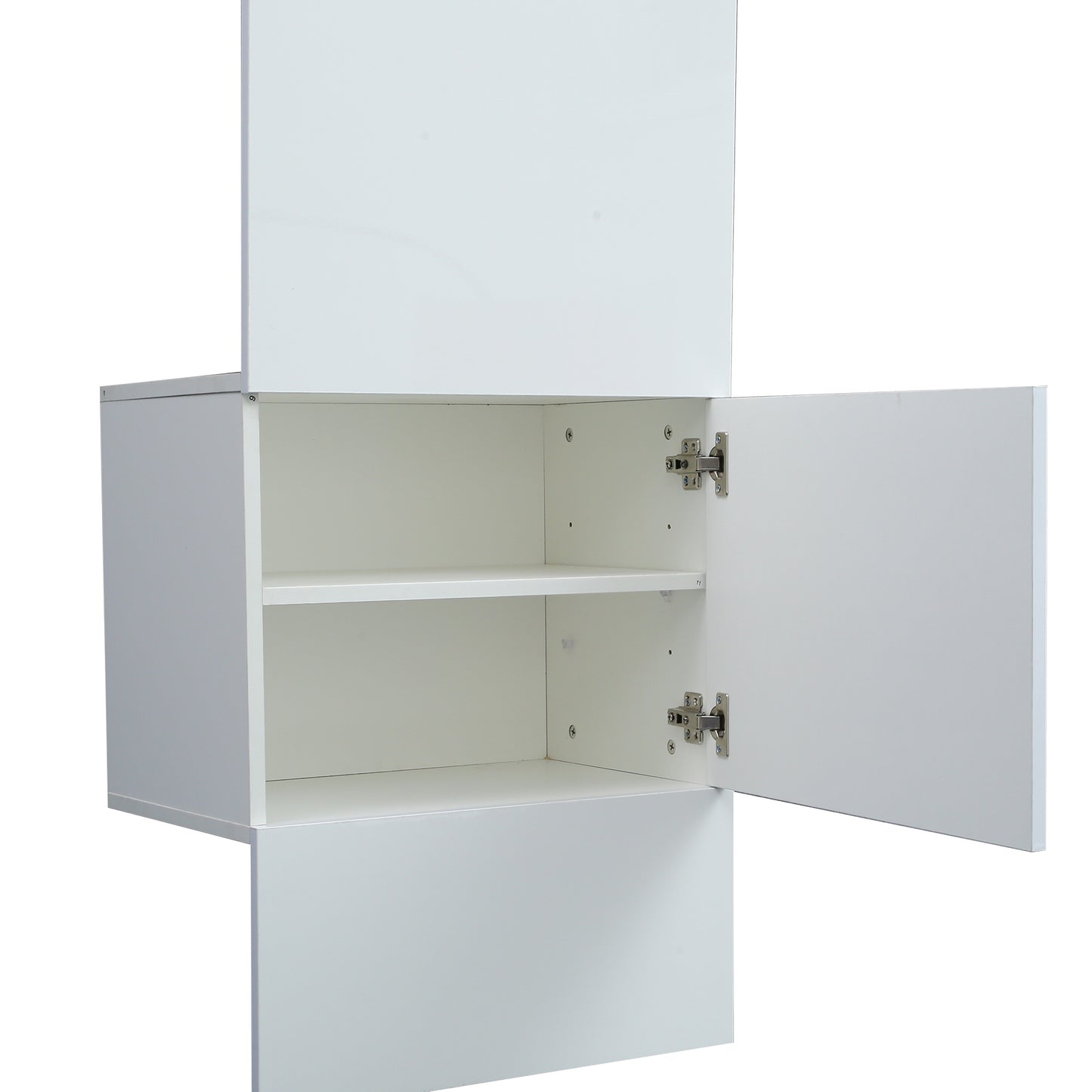 Open Wardrobe with 1-Door, White