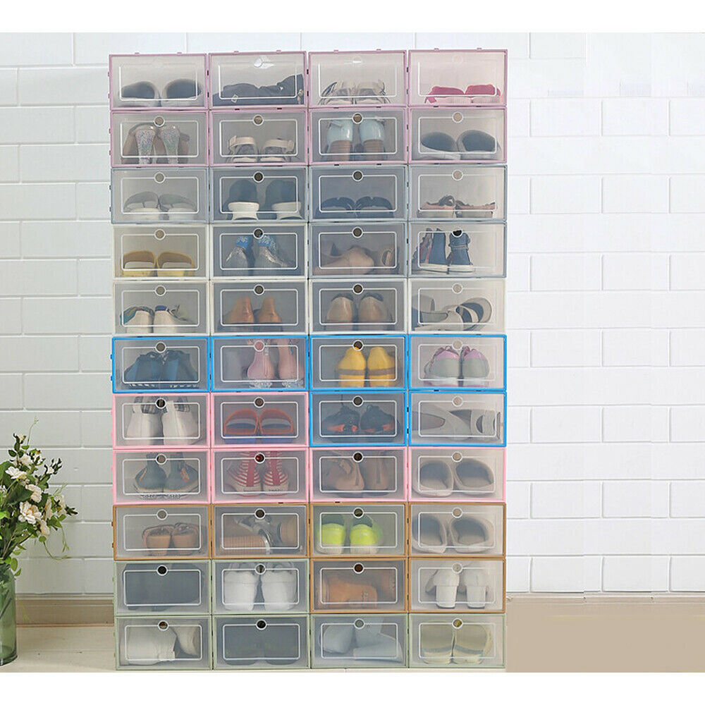 12/24/36pcs Shoe Storage Boxes Foldable Shoe Container