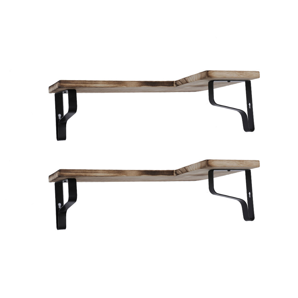 Corner Wall Shelves Rustic Wood Corner Floating Shelves for Bedroom Living Room Bathroom Kitchen Set of 2 RT