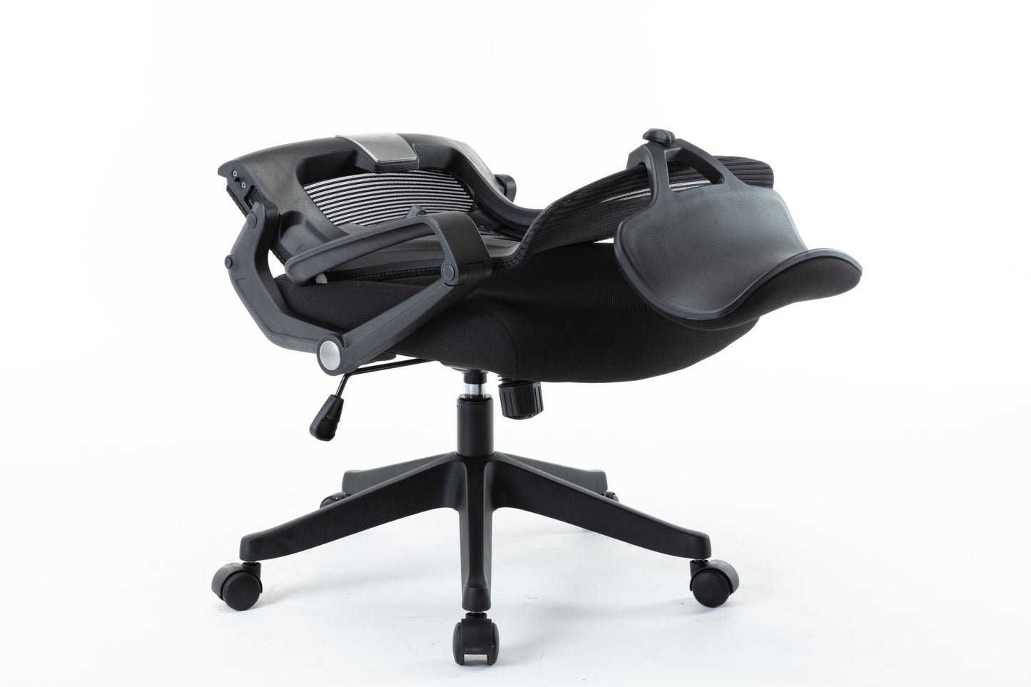 Mesh Office Chair Adjustable Headrest w/ Arms & Lumbar Support