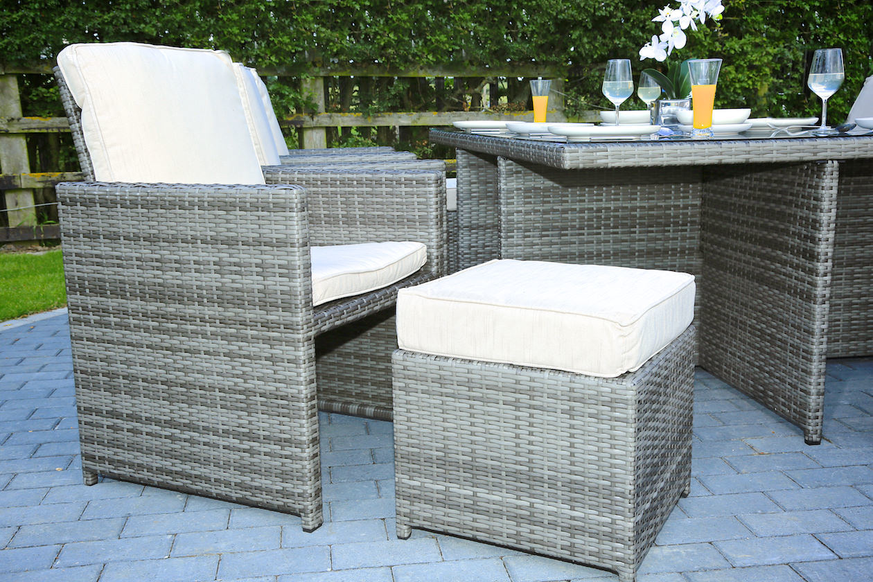 Direct Wicker 11-Piece Outdoor Rattan Wicker Patio Dining Table Set