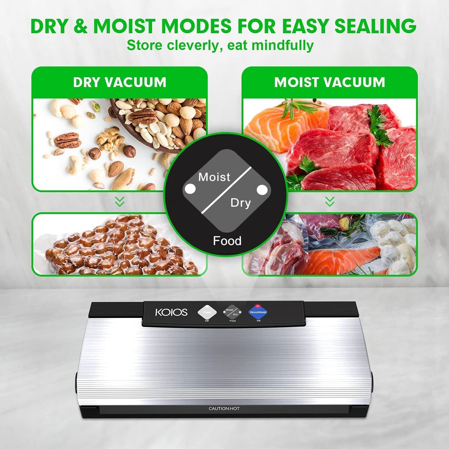 KOIOS 80Kpa Automatic Vacuum Food Sealer Machine