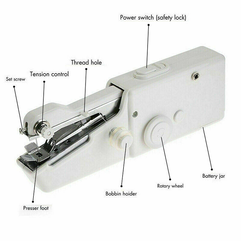 Hand Held Single Stitch Fabric Sewing Machine-Cordless