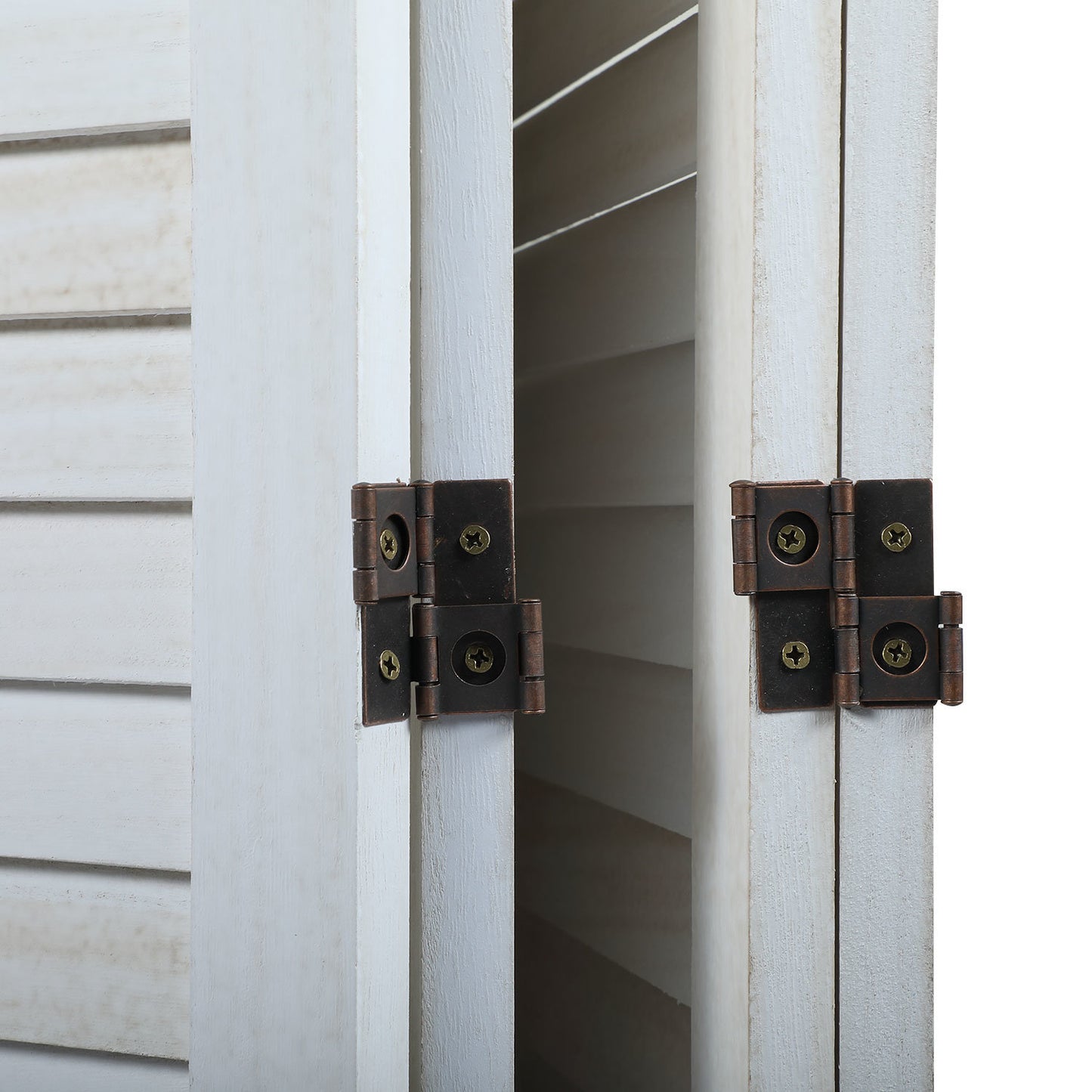 Sycamore Wood (8 Panel) Folding Louvered Room Divider