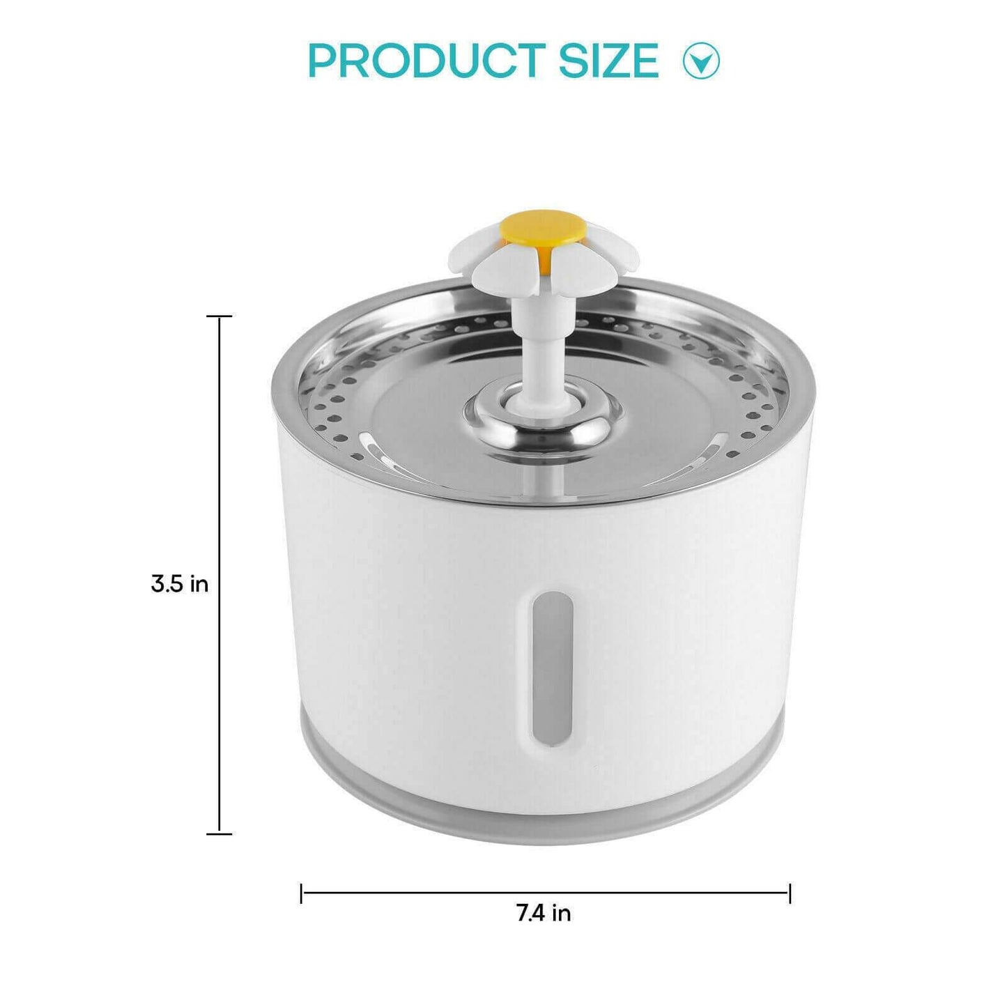 2.4L Automatic Pet Water Dispenser w/ 3 Filter & Brush