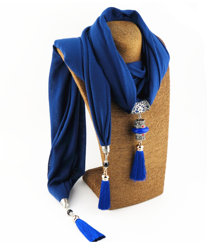 Tassel Peacock Pendant Shawl Scarf