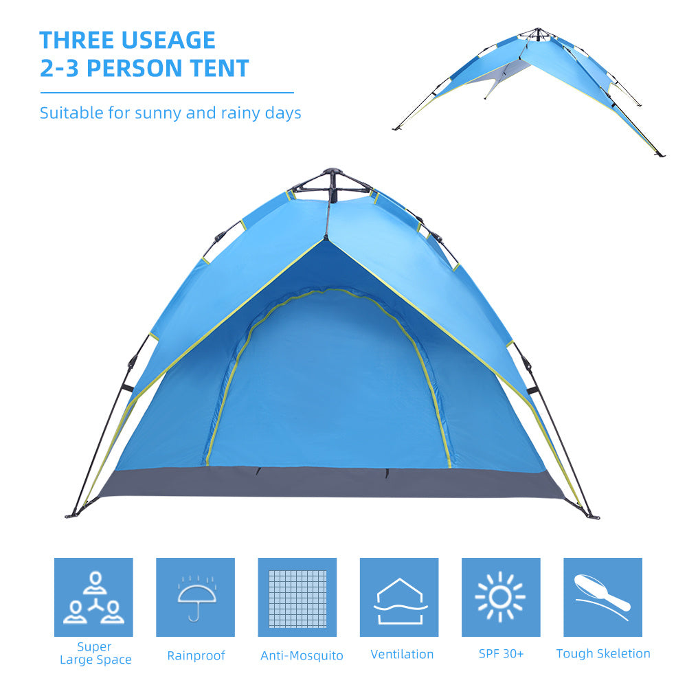 Double-Deck Tow-Door Hydraulic Automatic Tent (Blue)