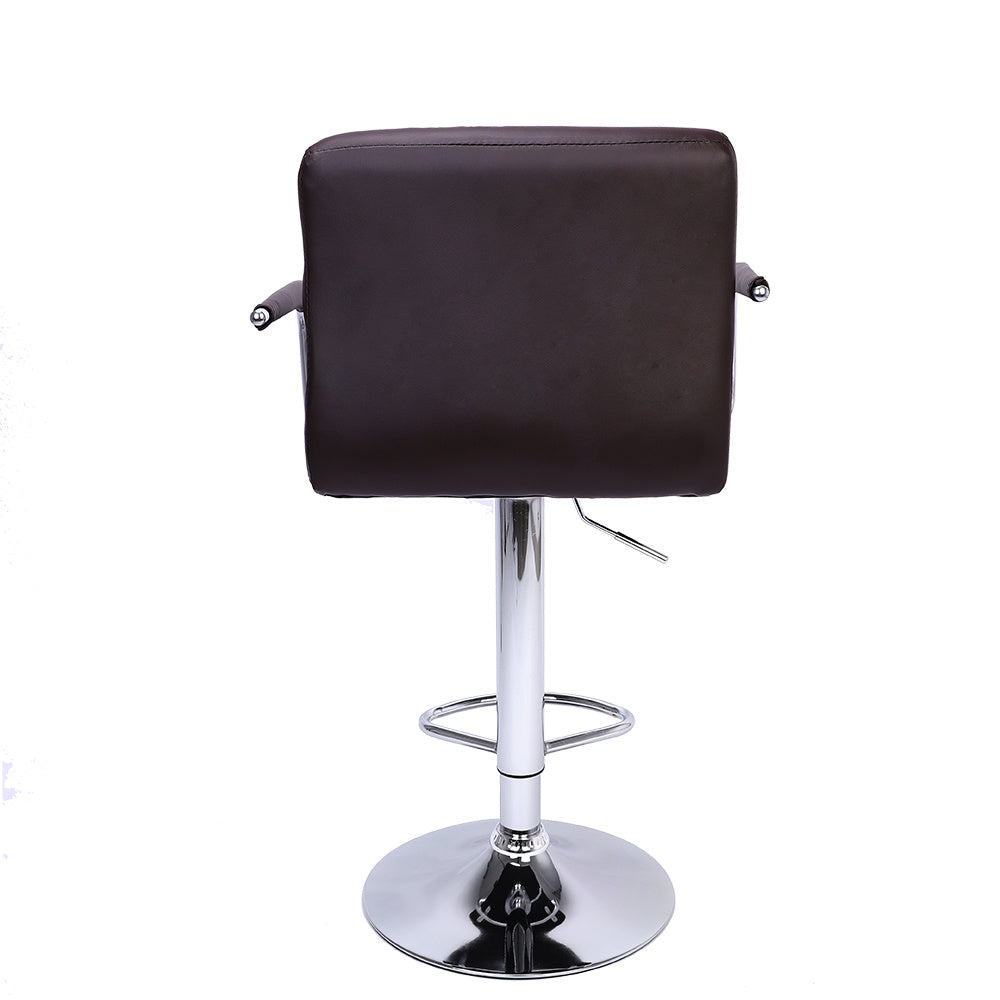 Bar Stools Set of 2 Leather/360° Swivel Adjustable Bar Stools