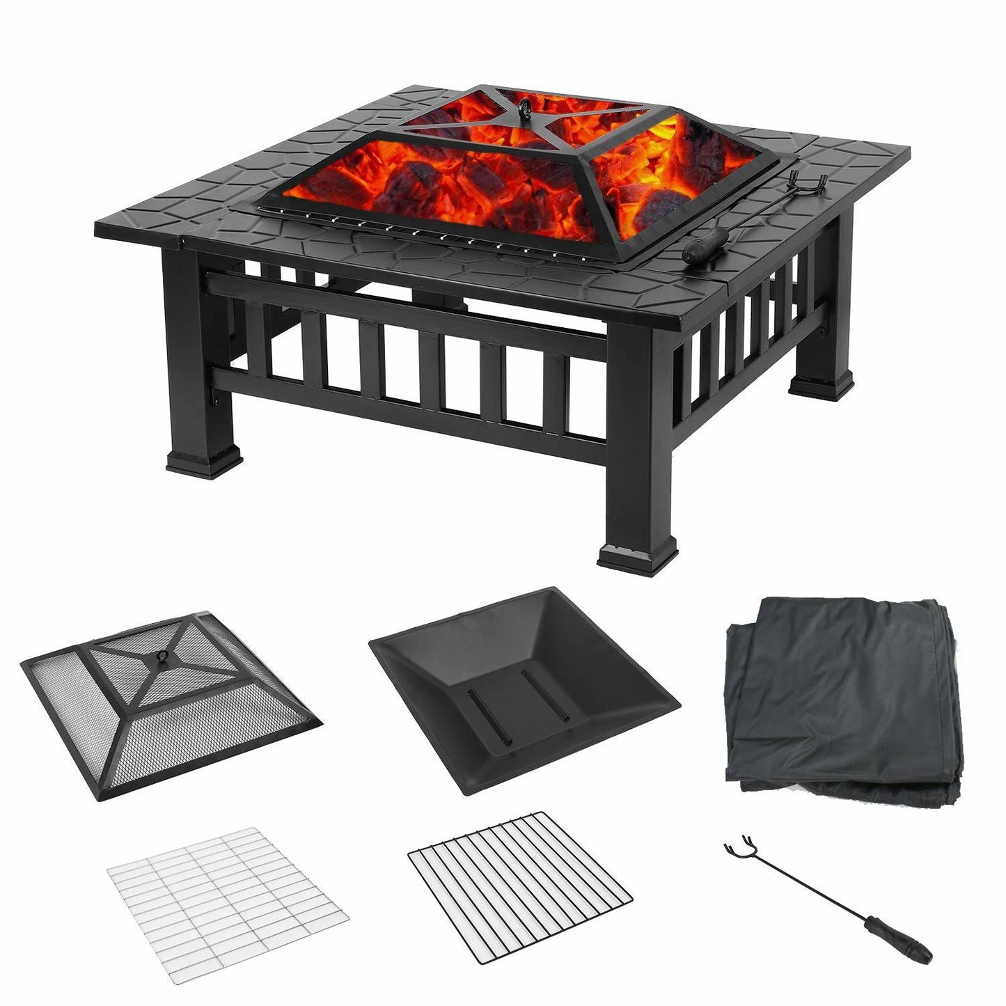 Upland 32inch Charcoal Fire Pit with Cover