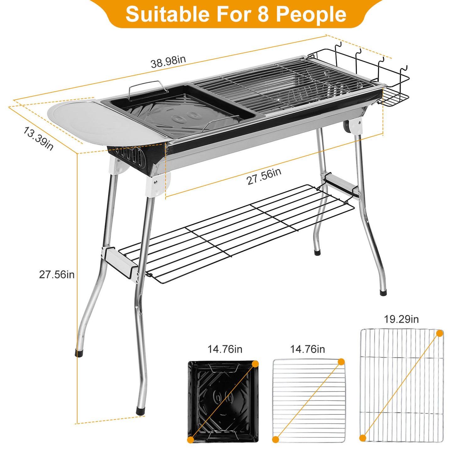 Portable Charcoal Barbeque Grill