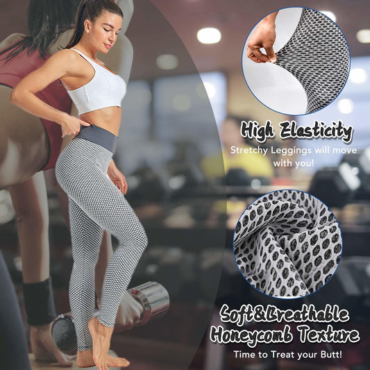 High Waist Leggings for Butt Lifting Workout (Light Grey)