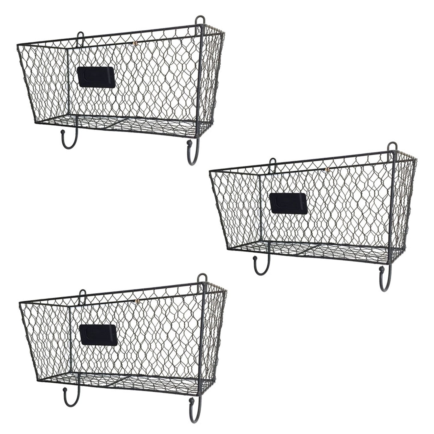 3pcs Wire Mount Metal Rack (for Kitchen, Bathroom, Laundry, Closet, Garage, Office, etc.)