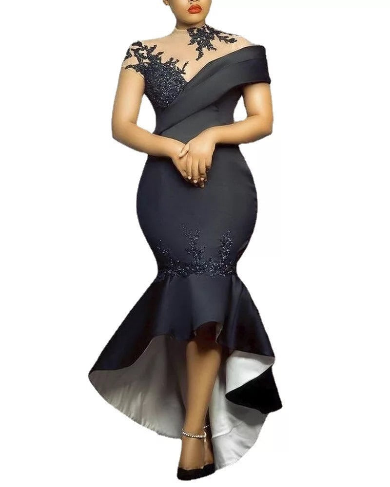 Black Mermaid Elegant Dress