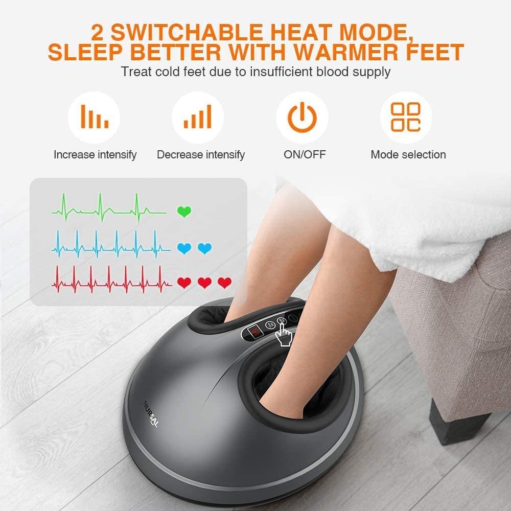 NURSAL Electric Shiatsu Foot Massager for Deeply Relax The Feet