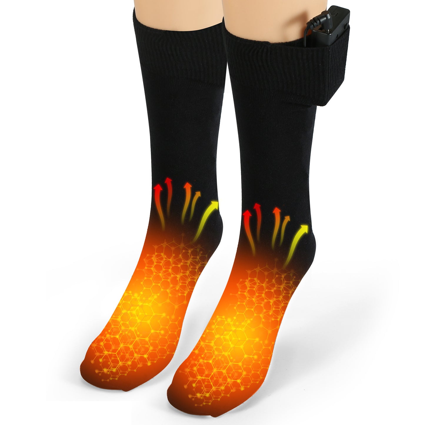 Unisex Electric Heated Socks w/ Rechargeable Battery