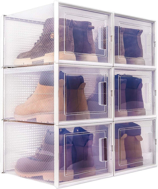 Foldable Sneaker Display Box- (Clear/White) X-Large