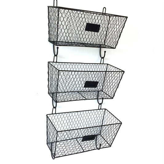 3pcs Wire Mount Metal Rack (for Kitchen, Bathroom, Laundry, Closet, Garage, Office, etc.)