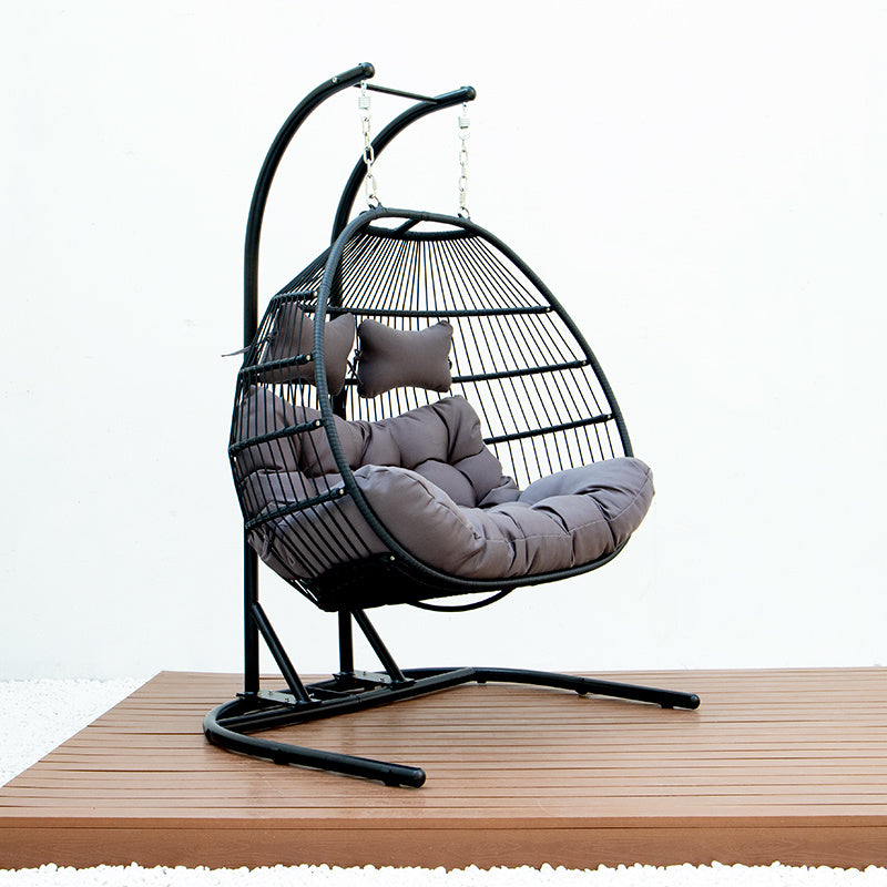 Folding Double Swing Chair w/Cushion