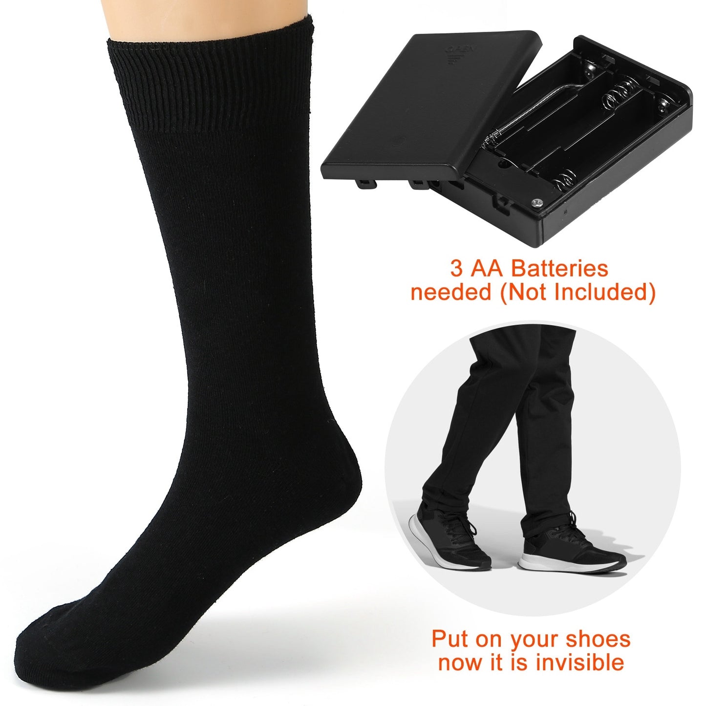 Unisex Electric Heated Socks w/ Rechargeable Battery