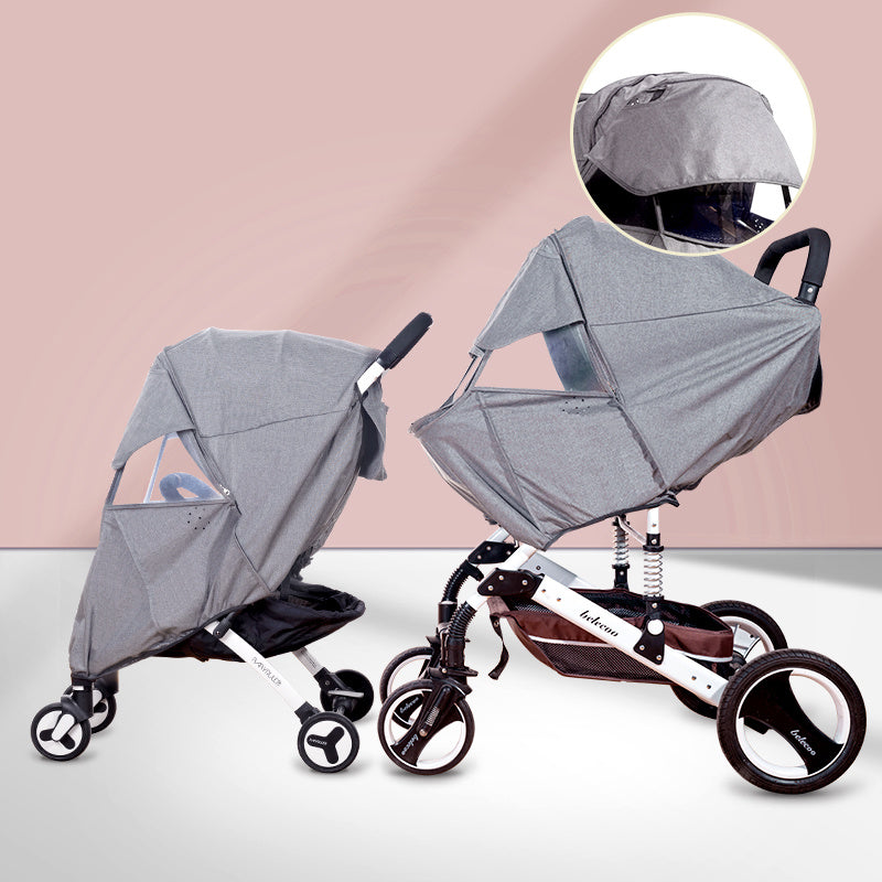 Rain Cover Universal Wind Dust Weather Shield with Windows For Strollers