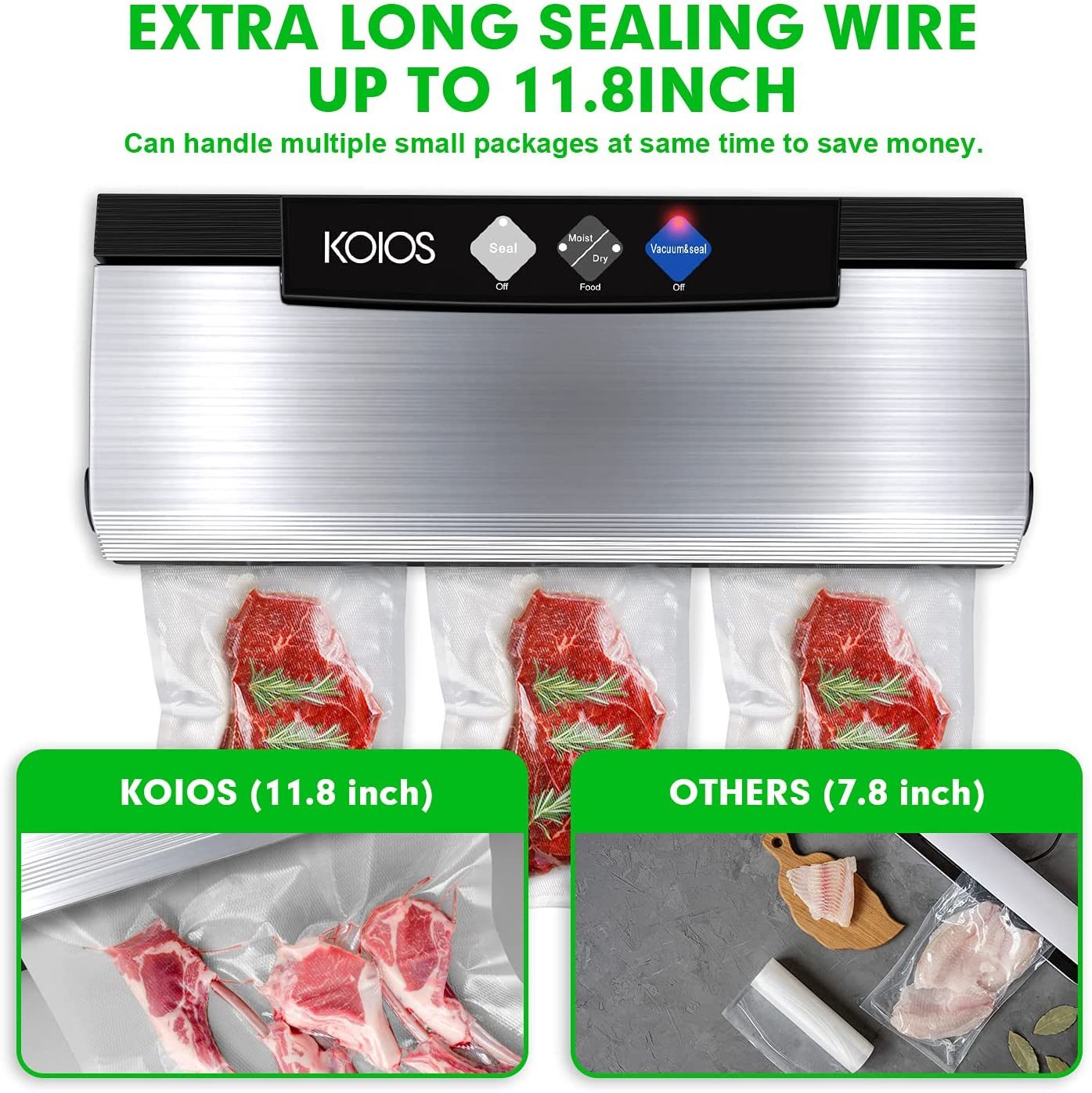 KOIOS 80Kpa Automatic Vacuum Food Sealer Machine