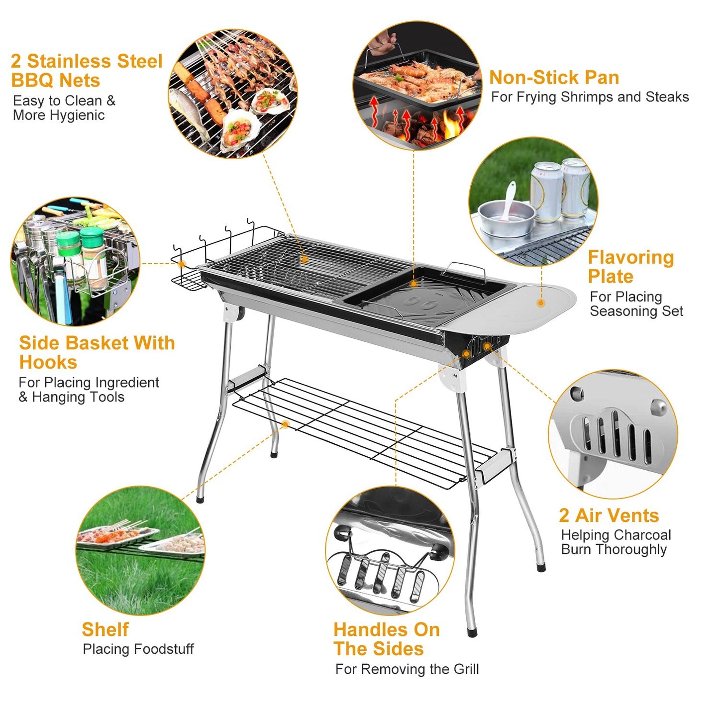 Portable Charcoal Barbeque Grill