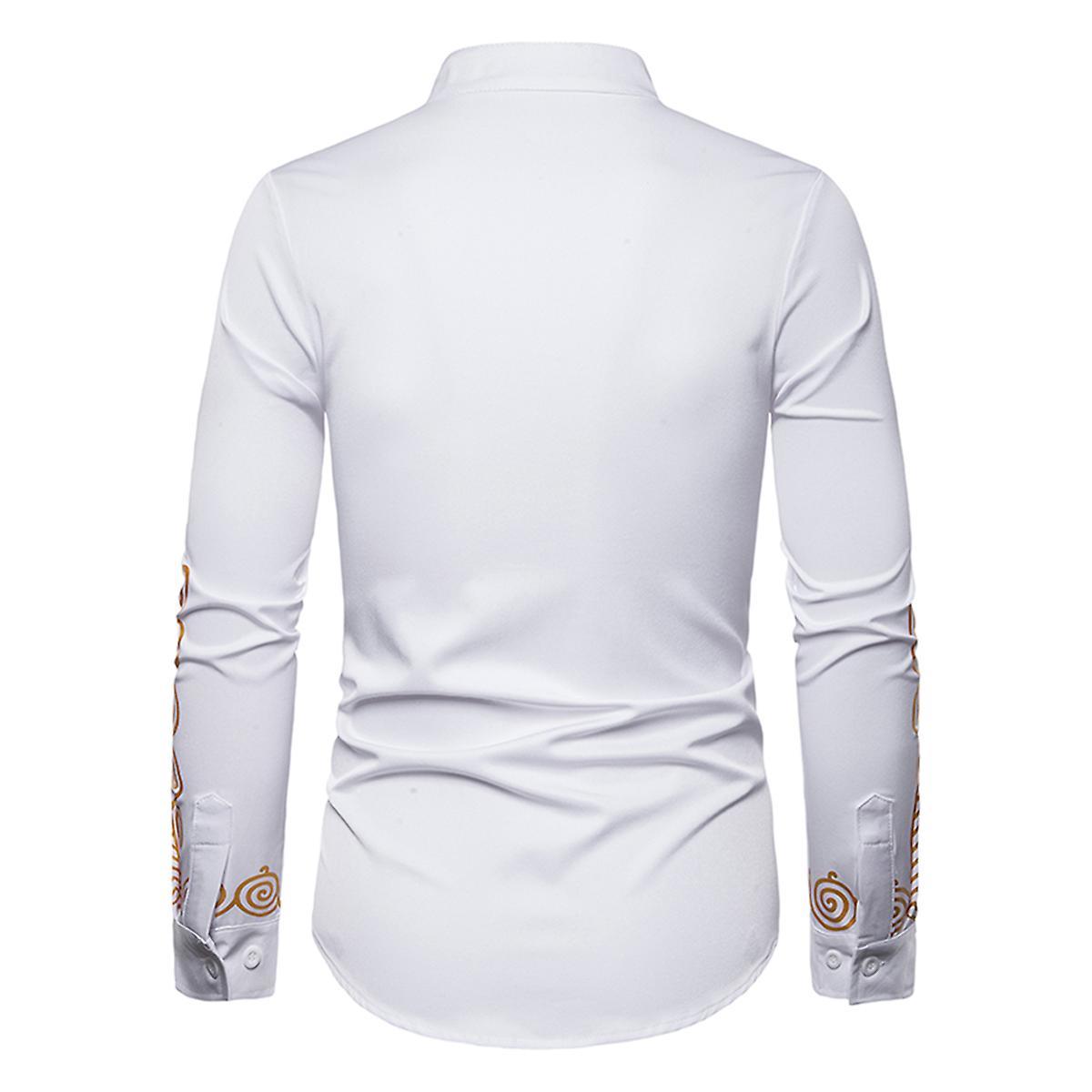 Men's Gilded Patterned Long-sleeve Shirt