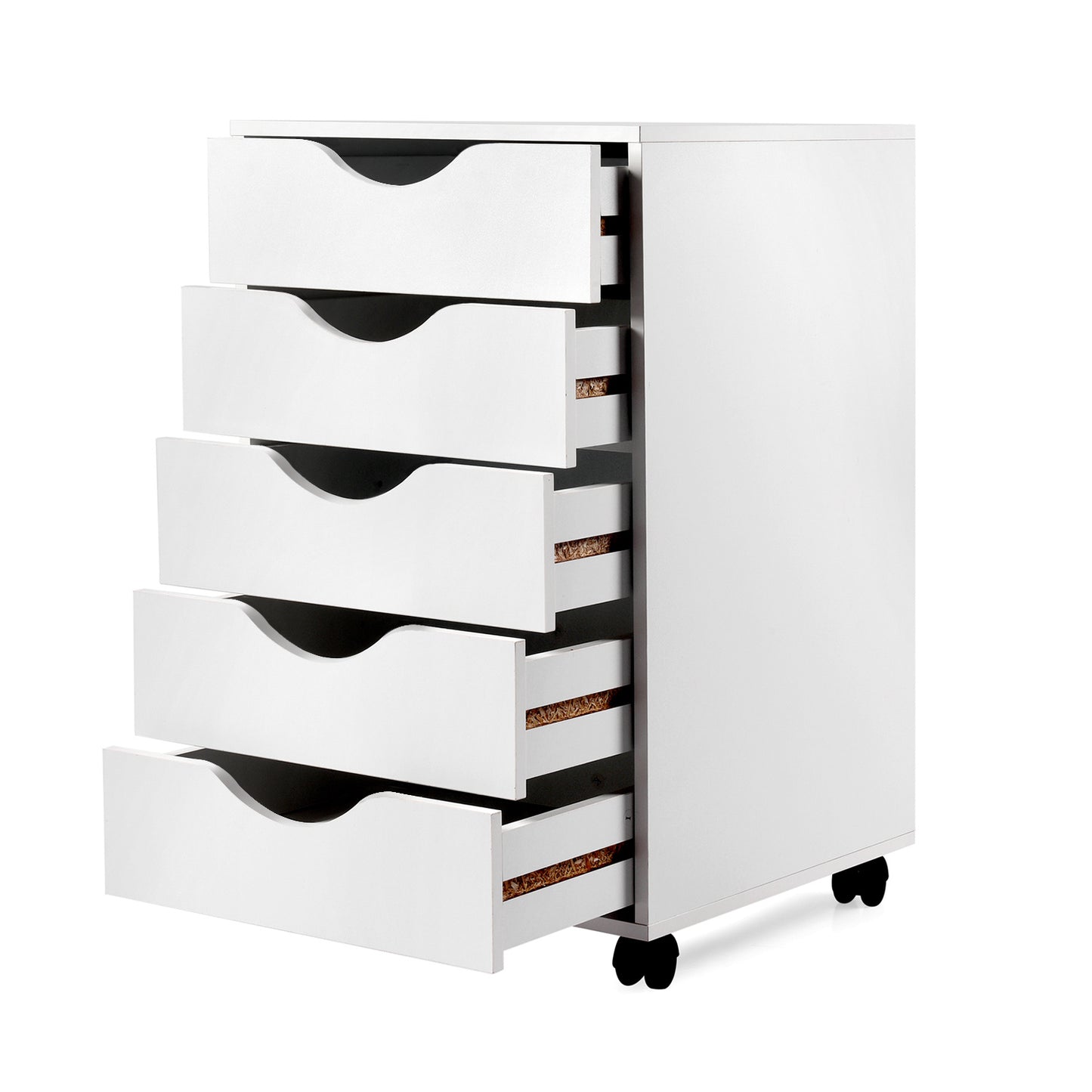 Mobile Filing Storage with Wheel Lockable Casters, 5-Drawer, 24'