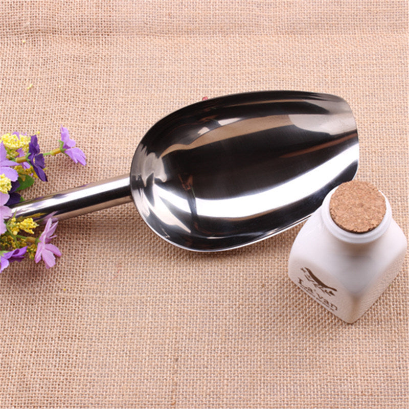 Multipurpose 2 PCS Stainless Steel Small and Large Ice Scooper for Freezer Ice Machine Maker Candy Scoop Flour Spoon Shovel Ice Cream Scoop Antique Ice Cream Scoop Coffee Bean Scoop Rice Shovel