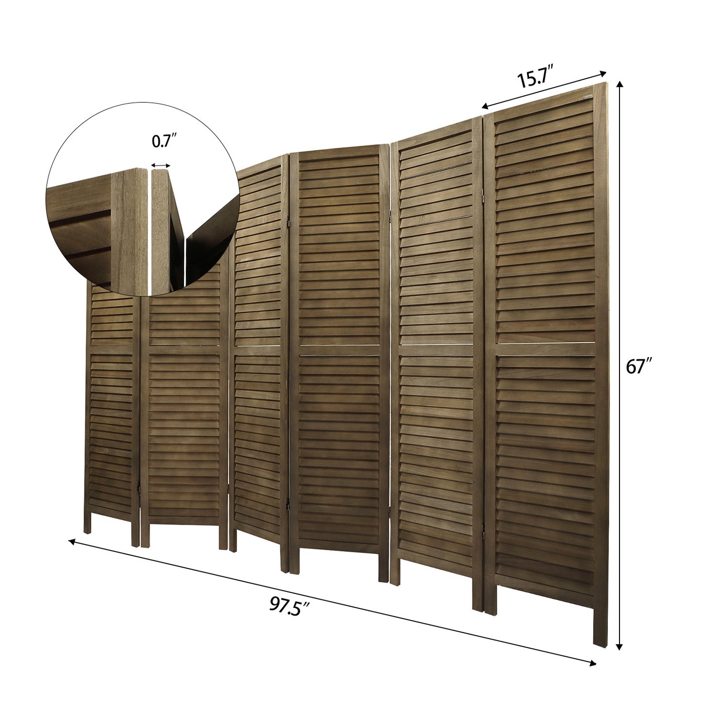 Louver Folding Screen Decorative Privacy Partition Room Divider