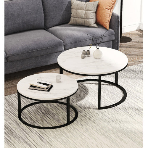 Modern Nesting Coffee tw/ Marble Top