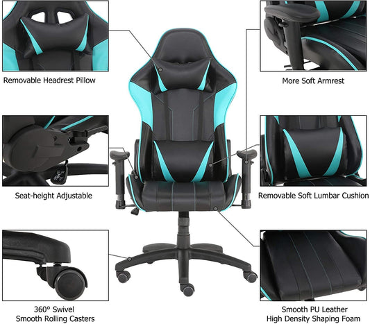 Ergonomic Gaming Racer Recliner Chair