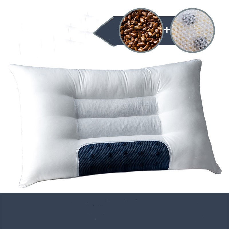 Cotton Cassia Seed Pillow, Buckwheat Skin, Cervical Pillow