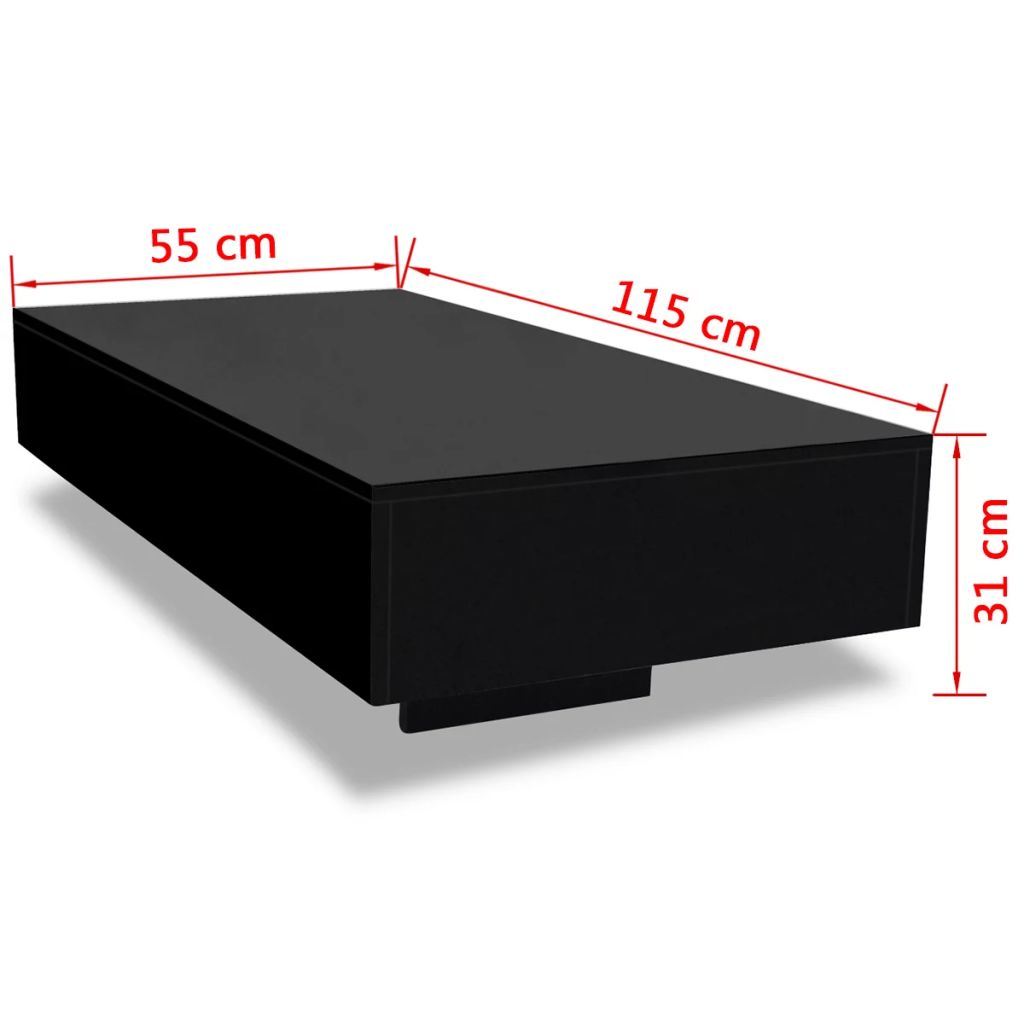 Coffee Table High Gloss Black