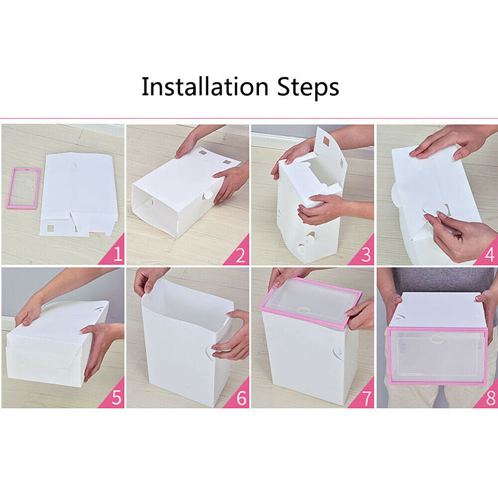 12/24/36pcs Shoe Storage Boxes Foldable Shoe Container