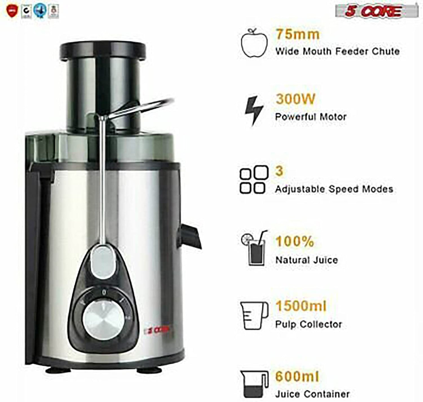 Electric Easy Clean Fruit Centrifugal Juice Extractor