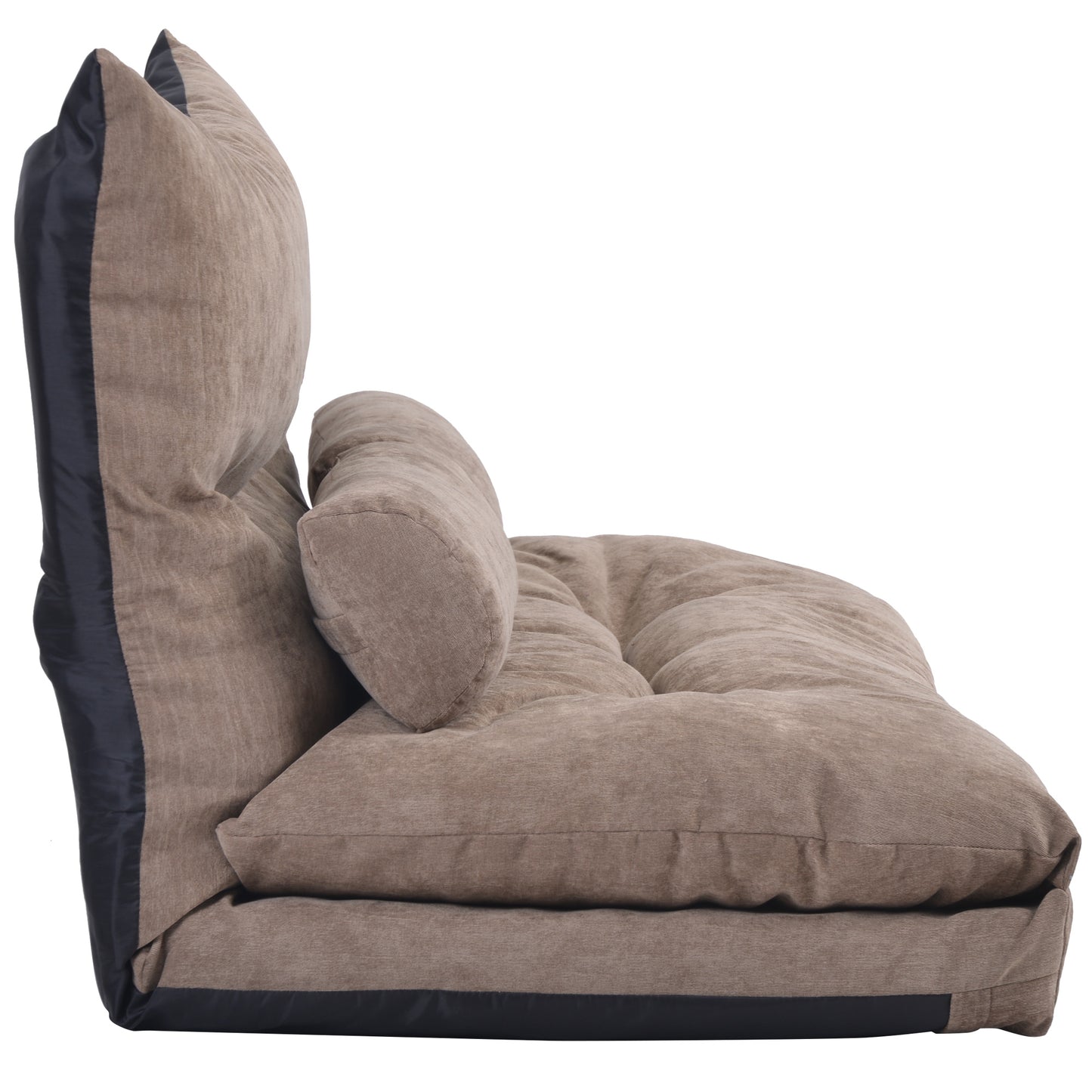 Folding Futon Sofa with Two Pillows