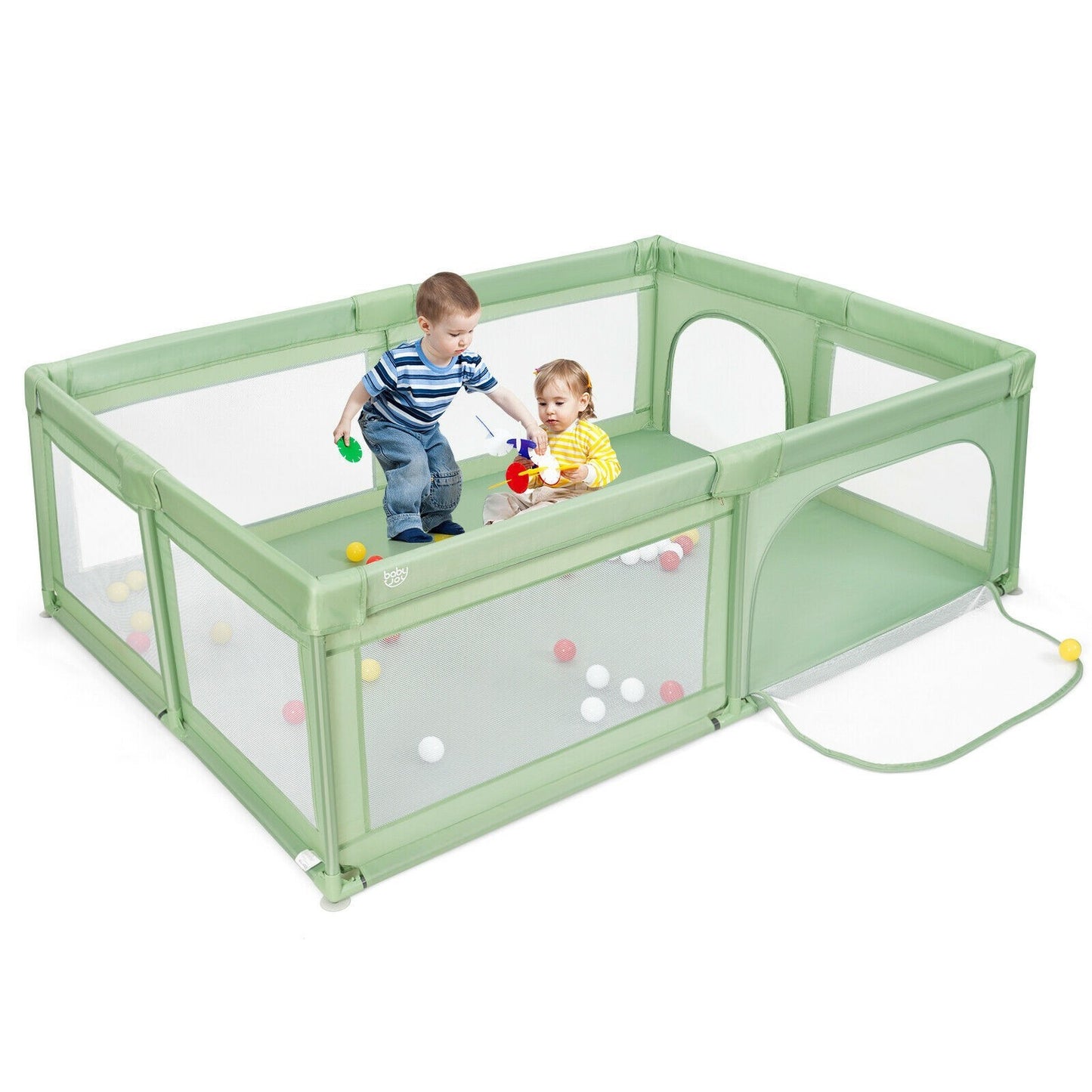 Extra-Large Safety Baby Fence with 50 Ocean Balls