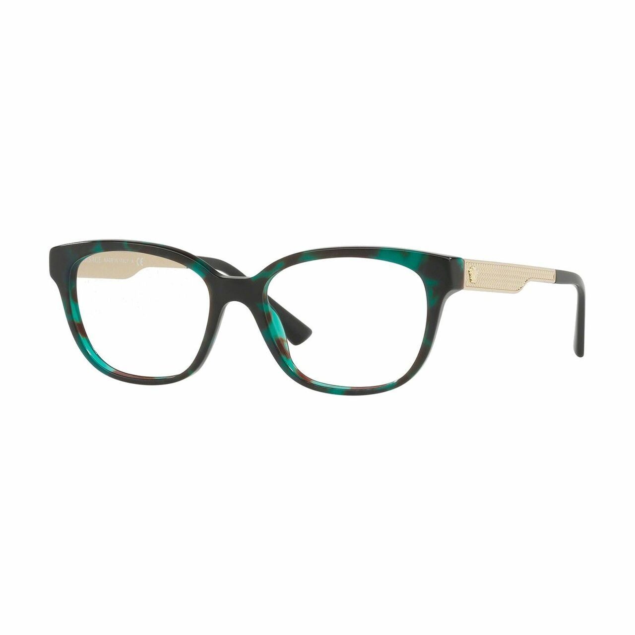 Versace VE3240-5076 Green Havana Square Women's Eyeglasses