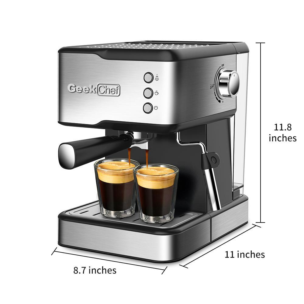 20 Bar Espresso Maker w/ 950W Detachable frothing nozzle