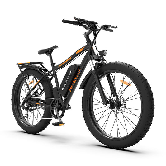 AOSTIRMOTOR 26" 750W Electric Bike Fat Tire P7 48V 13AH Removable Lithium Battery for Adults