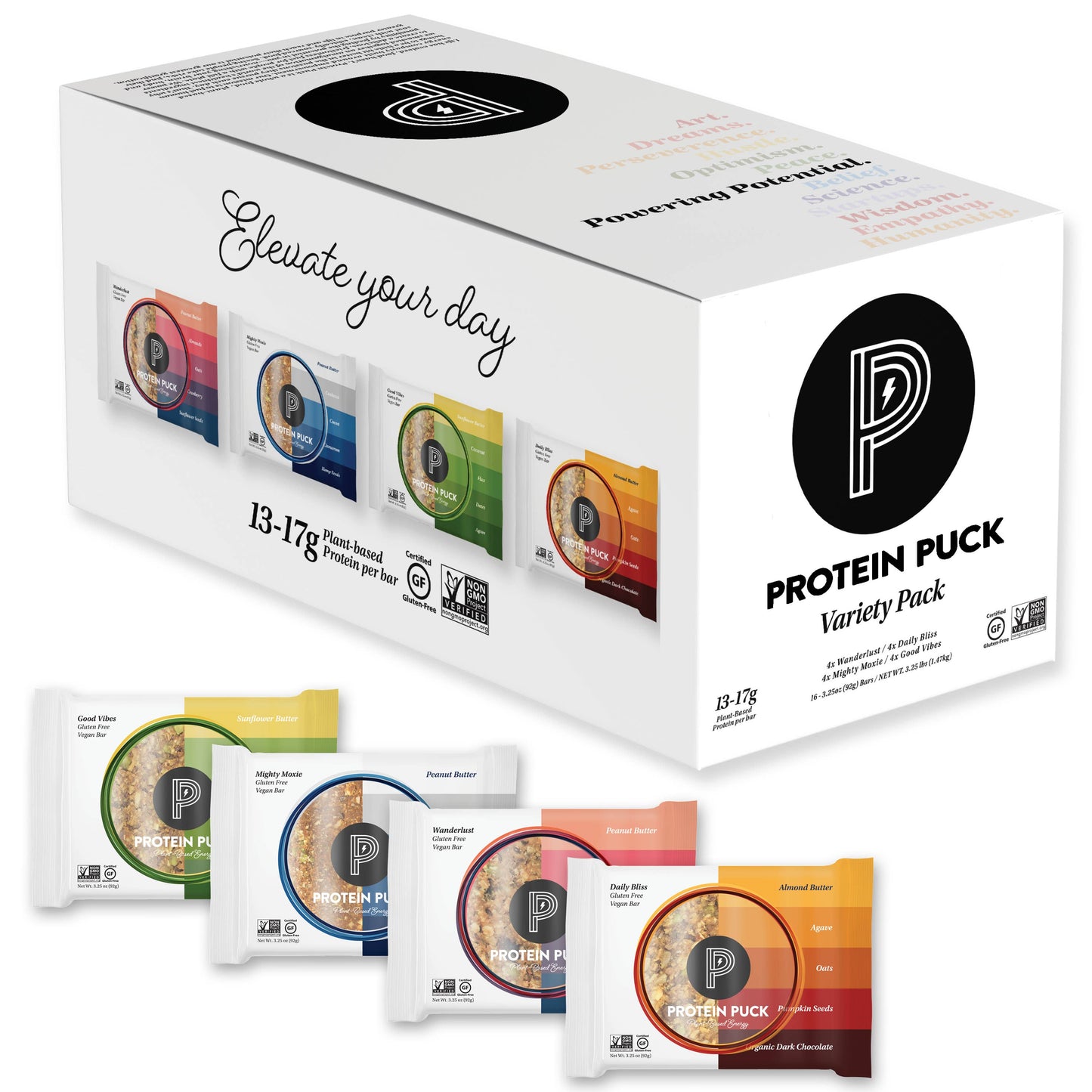 Protein Puck Plant-Based Protein Bars - Variety Pack